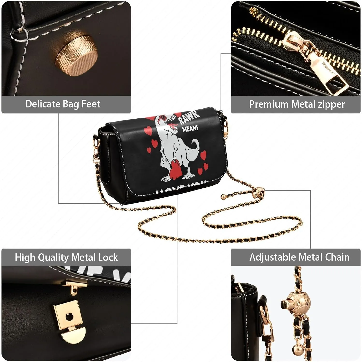 Crossbody Bags for Women Trendy Women's Black Shoulder Bag Small PU Leather Flap Cross Body Bag Handbags