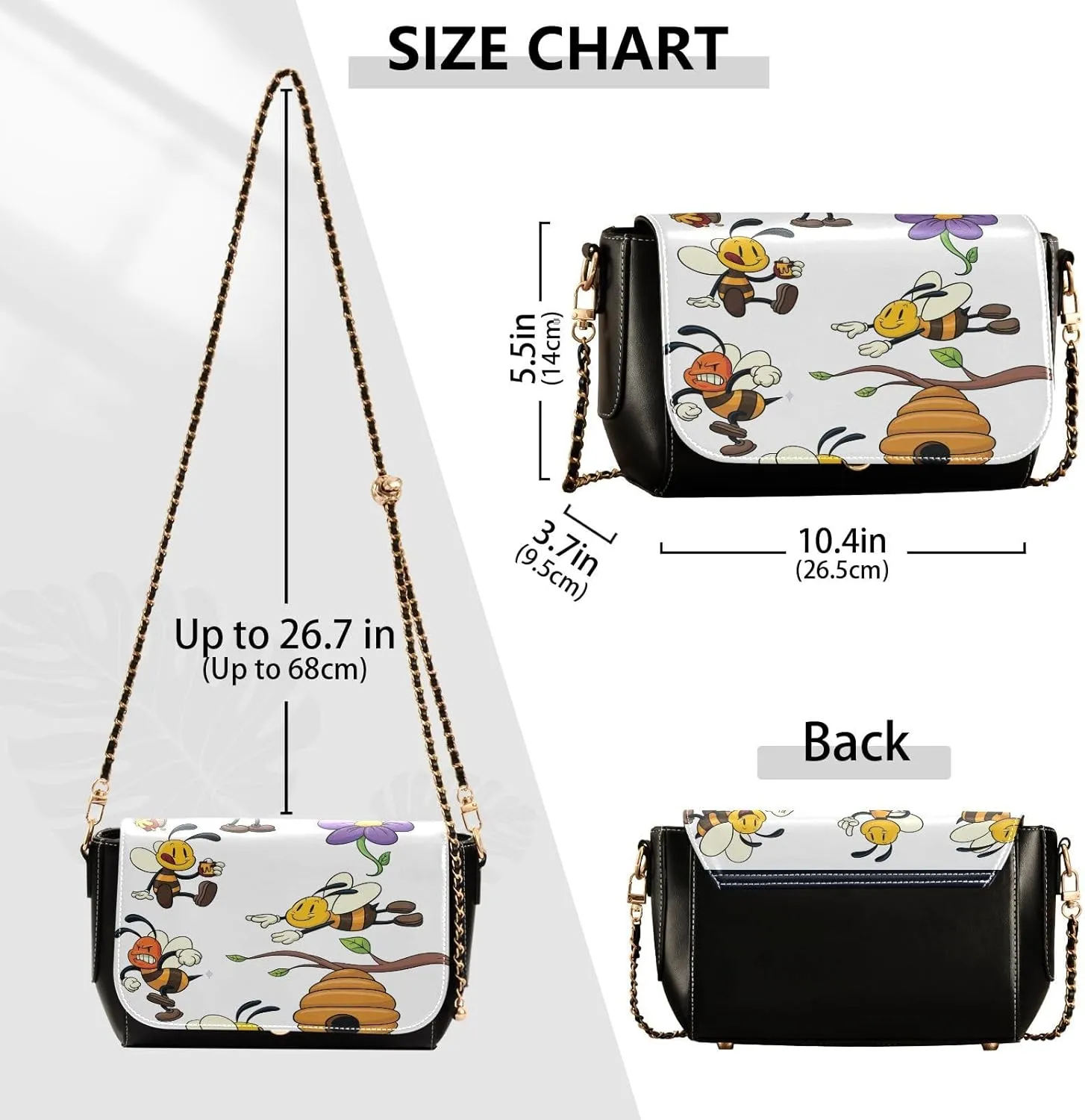 Crossbody Bags for Women Trendy Women's Black Shoulder Bag Small PU Leather Flap Cross Body Bag Handbags