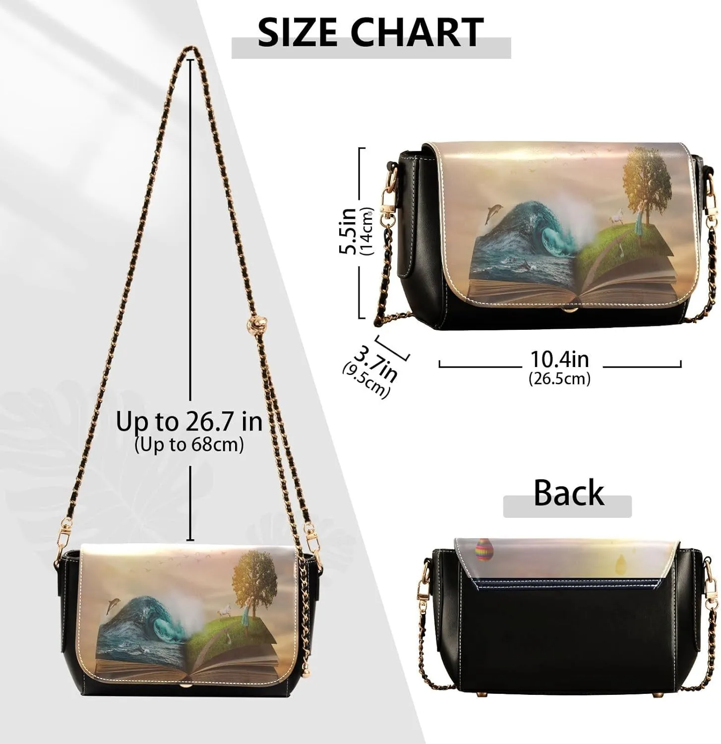 Crossbody Bags for Women Trendy Women's Black Shoulder Bag Small PU Leather Flap Cross Body Bag Handbags