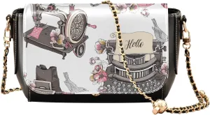 Crossbody Bags for Women Trendy Women's Black Shoulder Bag Small PU Leather Flap Cross Body Bag Handbags