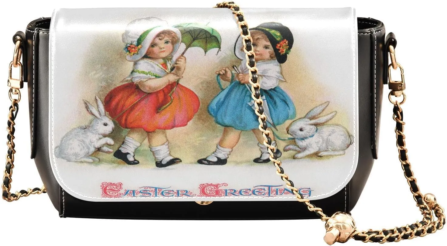 Crossbody Bags for Women Trendy Women's Black Shoulder Bag Small PU Leather Flap Cross Body Bag Handbags