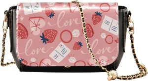 Crossbody Bags for Women Trendy Women's Black Shoulder Bag Small PU Leather Flap Cross Body Bag Handbags