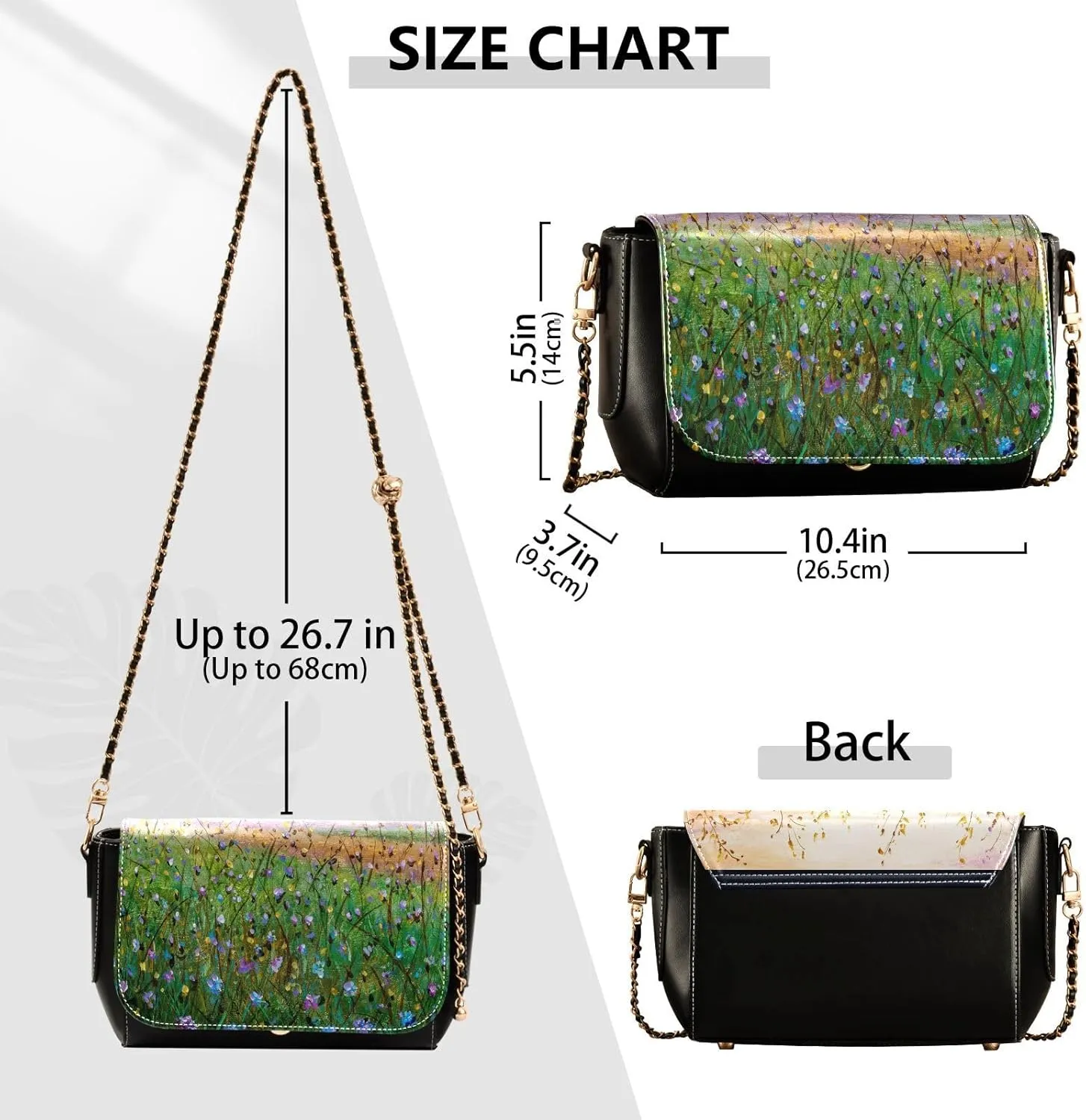 Crossbody Bags for Women Trendy Women's Black Shoulder Bag Small PU Leather Flap Cross Body Bag Handbags