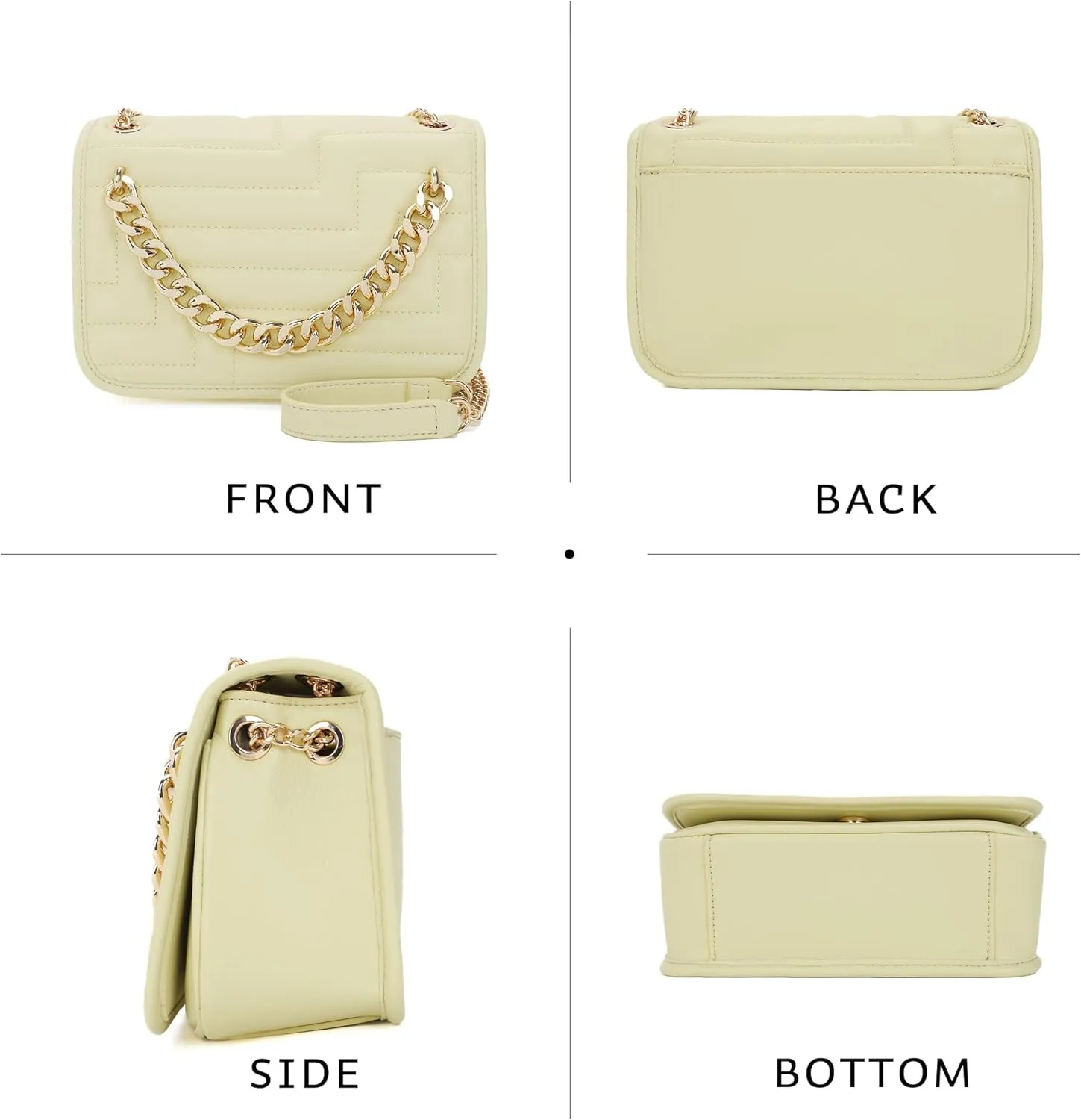 Crossbody Bags for Women,Vegan Leather Purses for Women,Small Shoulder Handbags with Chain Strap