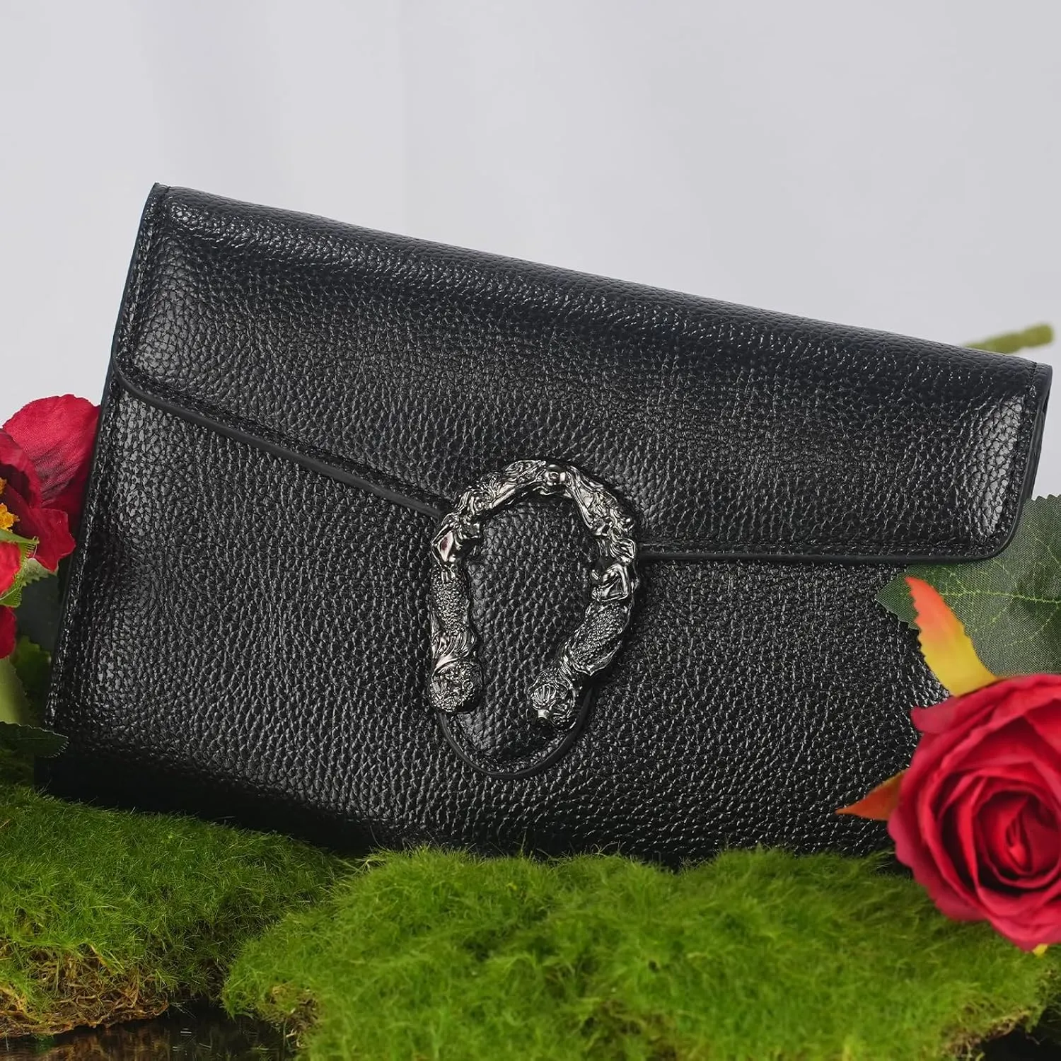 Crossbody Chain Purses for Women - Crocodile Snake Pattern Leather Shoulder Handbags Evening Clutch Satchel Bags