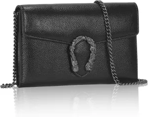 Crossbody Chain Purses for Women - Crocodile Snake Pattern Leather Shoulder Handbags Evening Clutch Satchel Bags