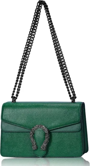 Crossbody Chain Purses for Women - Crocodile Snake Pattern Leather Shoulder Handbags Evening Clutch Satchel Bags