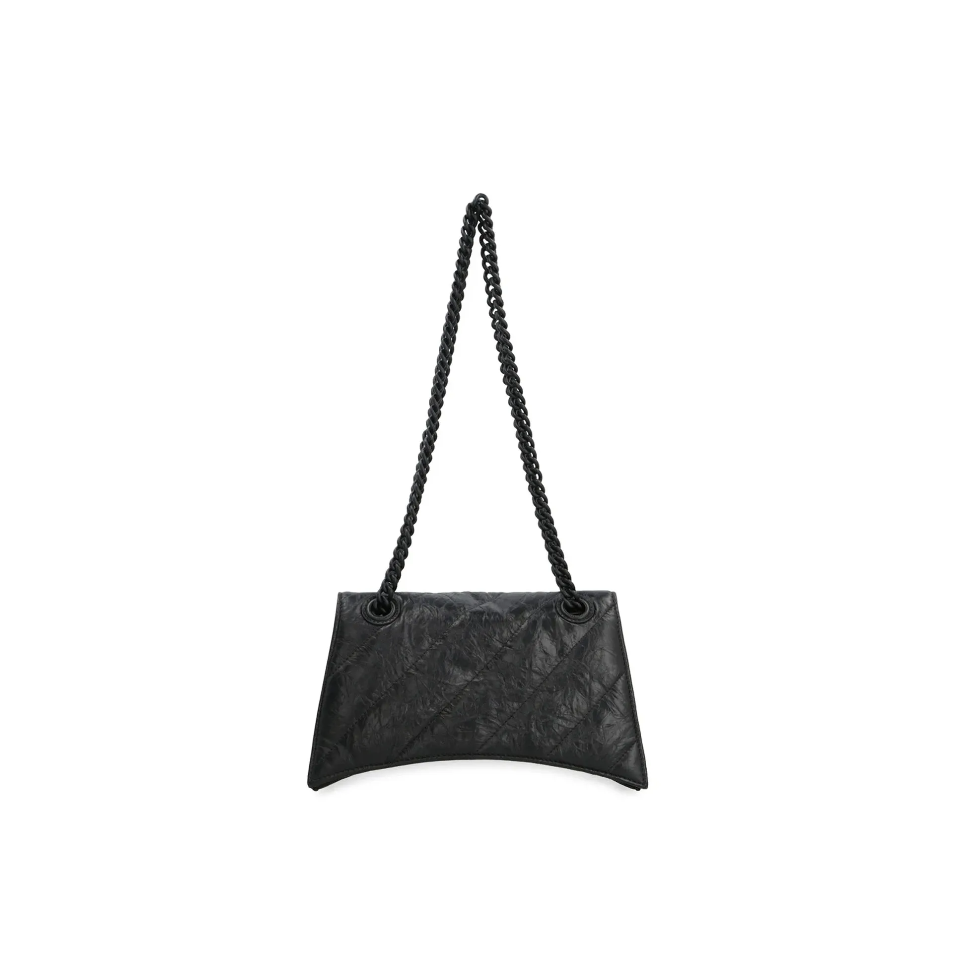Crush Small Chain Shoulder Bag Quilted in Black