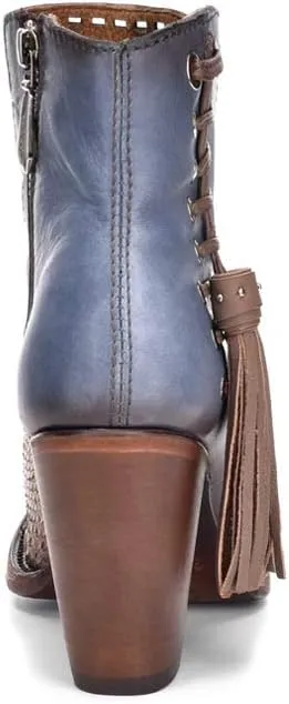 Cuadra Women's Bootie in Genuine Python Leather with Zipper