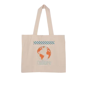 Culture Globe Large Organic Canvas Tote Bag