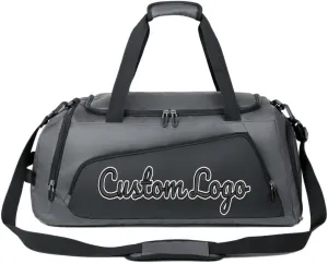 Custom Sport Duffel Bag Men Women (Gym Bag) Embroidered Your Name&Logo Personalized Weekender Bag for Overnight, Gym,Travel