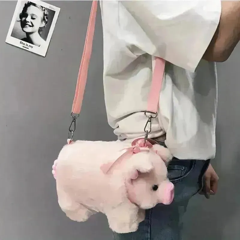 Cute Plush Pig Cross Bodybag