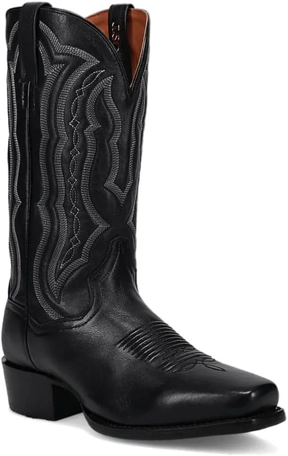 Dan Post Boots Mens Wade Embroidered Square Toe Casual Boots Mid Calf - Brown