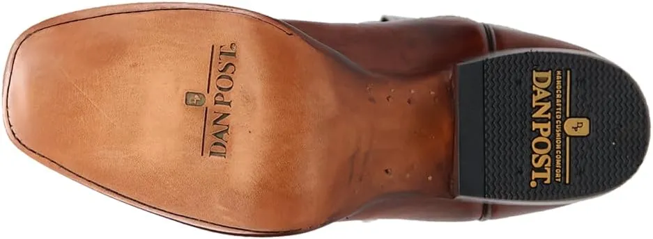 Dan Post Boots Mens Wade Embroidered Square Toe Casual Boots Mid Calf - Brown