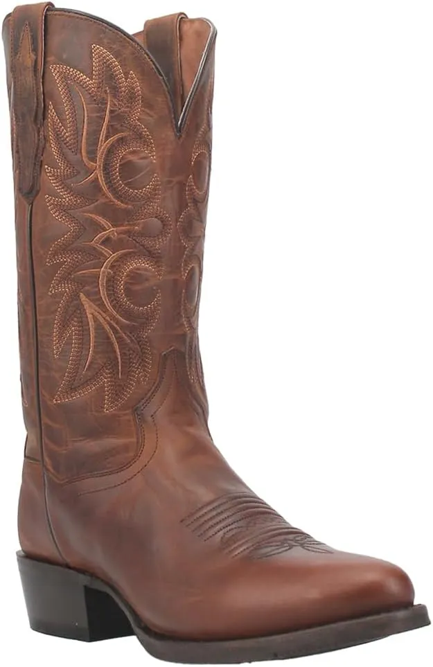 Dan Post Mens Cottonwood Embroidered Round Toe Casual Boots Mid Calf - Brown