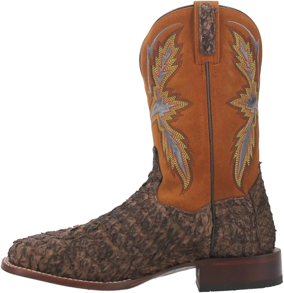 Dan Post Mens Dorsal Embroidered Square Toe Casual Boots Mid Calf - Brown