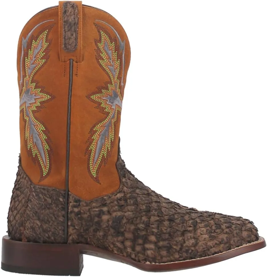 Dan Post Mens Dorsal Embroidered Square Toe Casual Boots Mid Calf - Brown