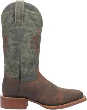 Dan Post Mens Jacob Embroidered Square Toe Pull On Casual Boots Mid Calf - Brown