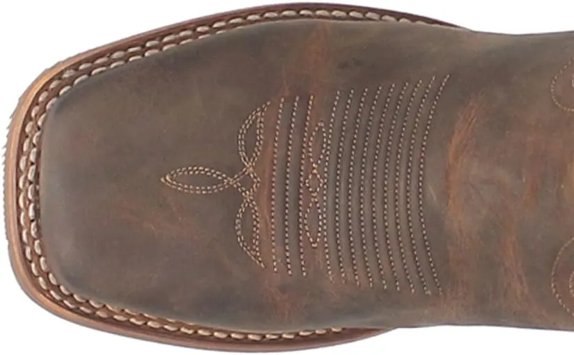 Dan Post Mens Jacob Embroidered Square Toe Pull On Casual Boots Mid Calf - Brown