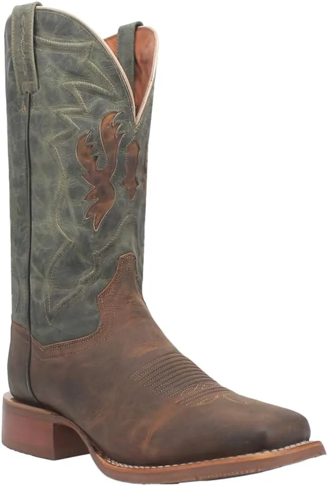 Dan Post Mens Jacob Embroidered Square Toe Pull On Casual Boots Mid Calf - Brown