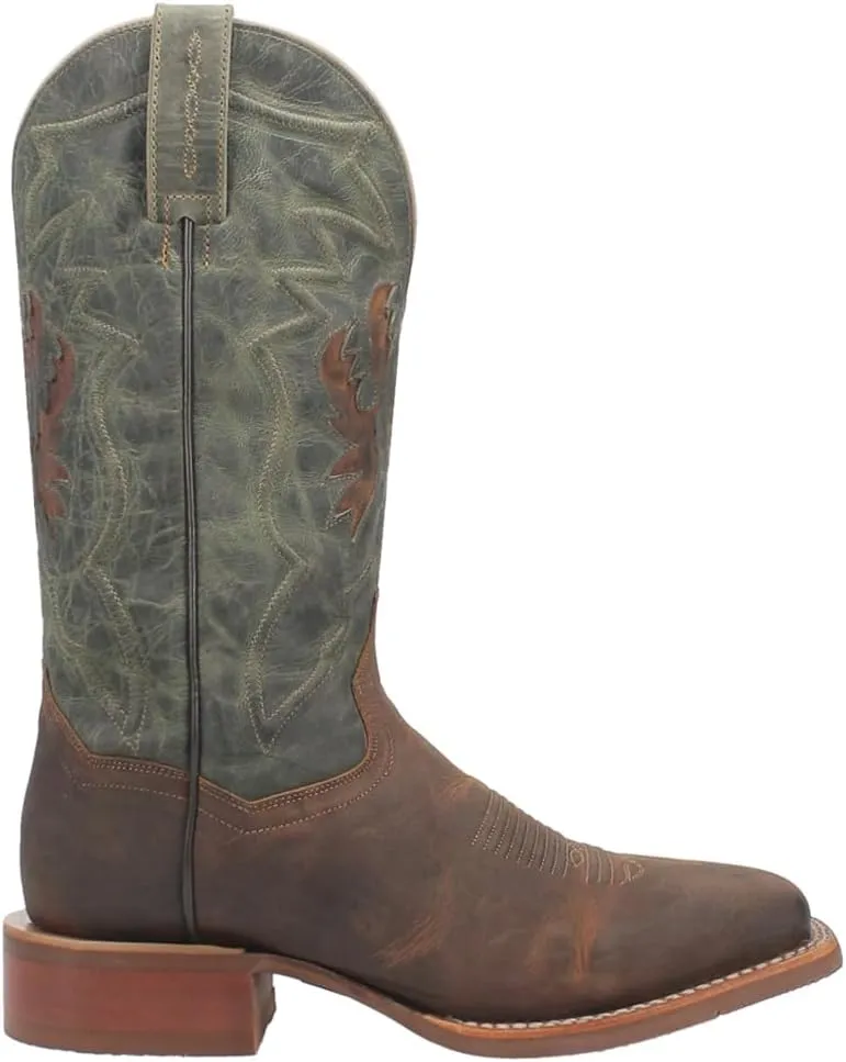 Dan Post Mens Jacob Embroidered Square Toe Pull On Casual Boots Mid Calf - Brown