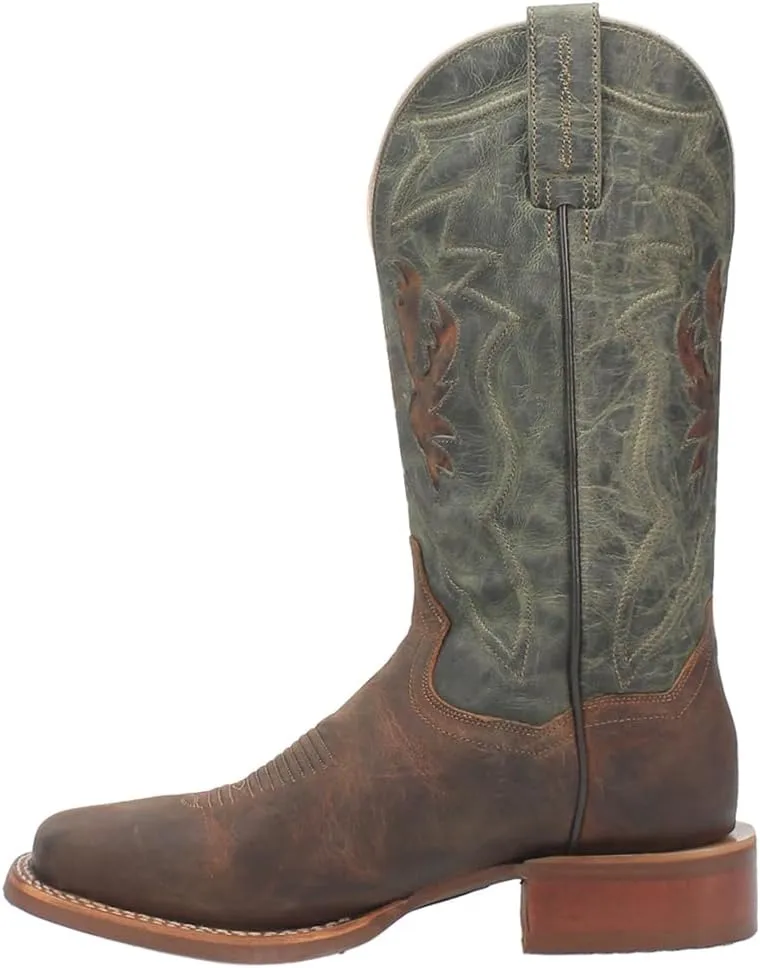 Dan Post Mens Jacob Embroidered Square Toe Pull On Casual Boots Mid Calf - Brown