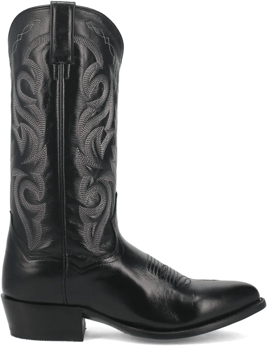 Dan Post Mens Milwaukee Embroidered Narrow Pointed Toe Casual Boots Mid Calf - Black
