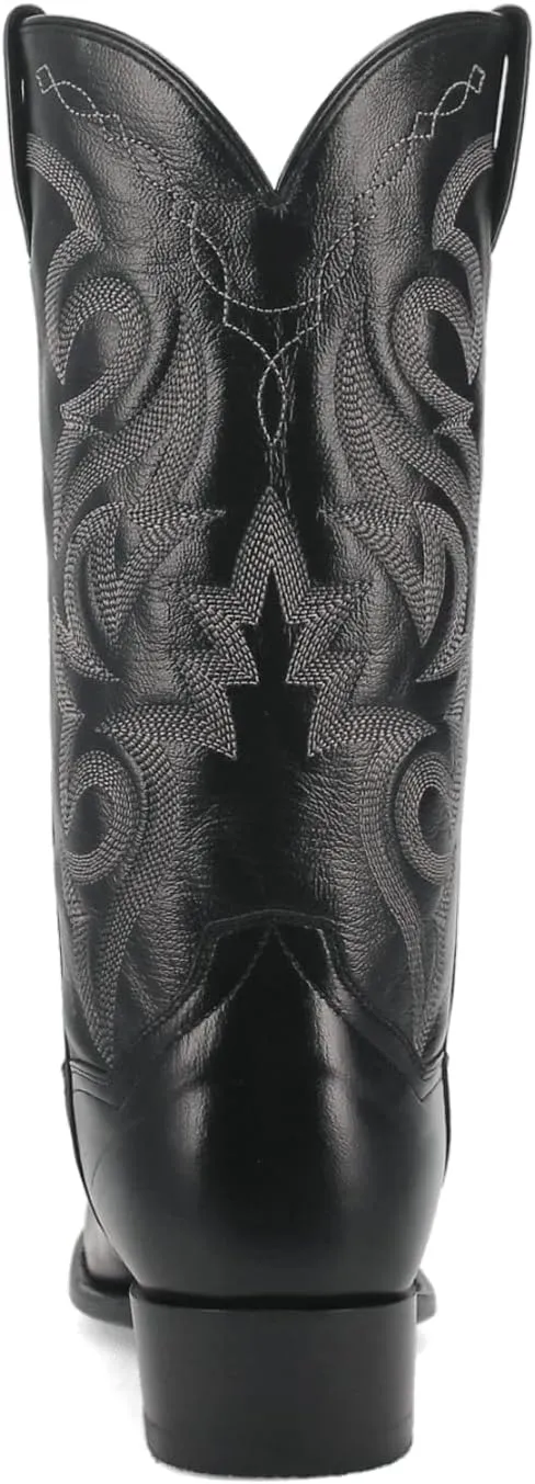 Dan Post Mens Milwaukee Embroidered Narrow Pointed Toe Casual Boots Mid Calf - Black