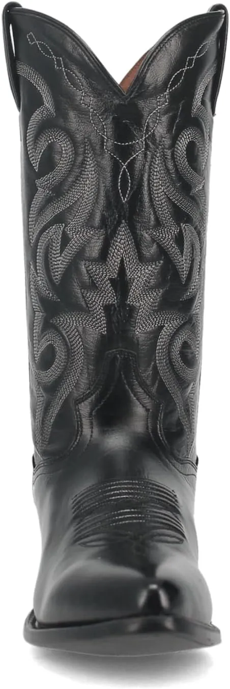 Dan Post Mens Milwaukee Embroidered Narrow Pointed Toe Casual Boots Mid Calf - Black