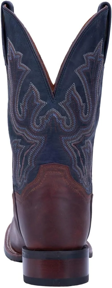 Dan Post Mens Winslow Embroidered Square Toe Casual Boots Mid Calf - Blue, Brown