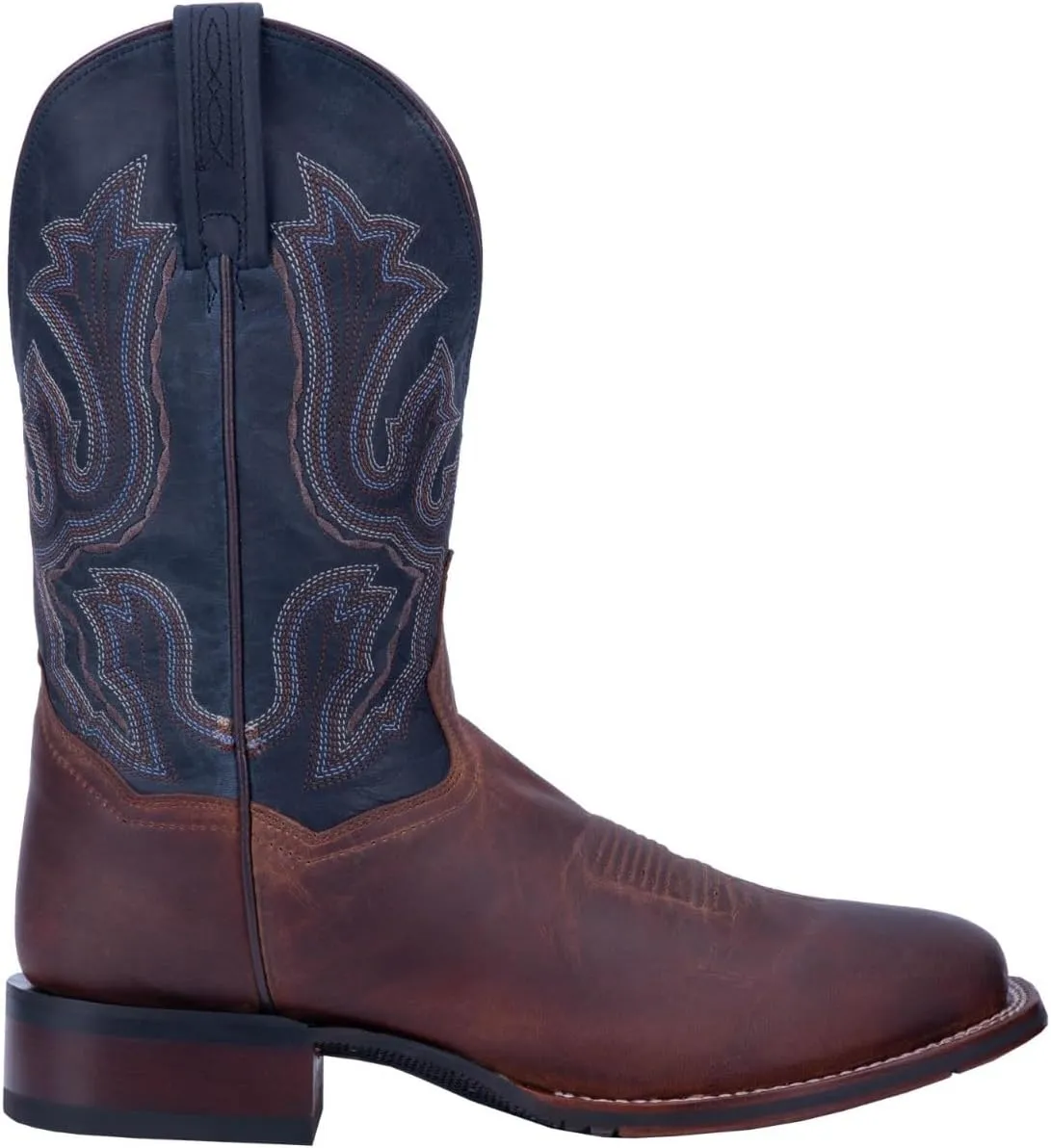 Dan Post Mens Winslow Embroidered Square Toe Casual Boots Mid Calf - Blue, Brown