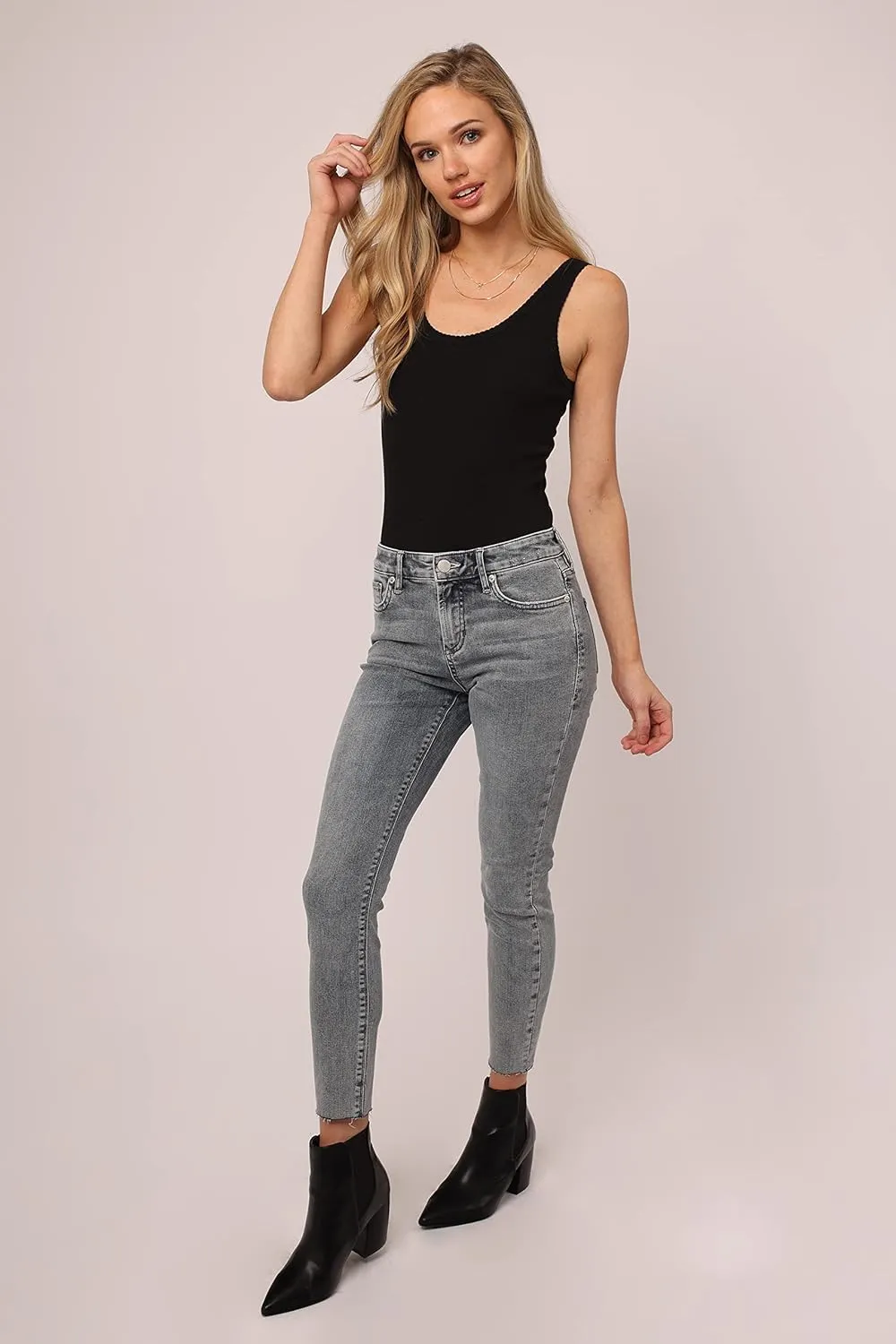 DEAR JOHN Gisele Women's Skinny Jeans Mid Rise Mid-Waisted Classic Comfort