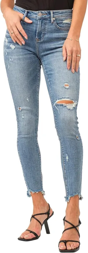DEAR JOHN Gisele Women's Skinny Jeans Mid Rise Mid-Waisted Classic Comfort