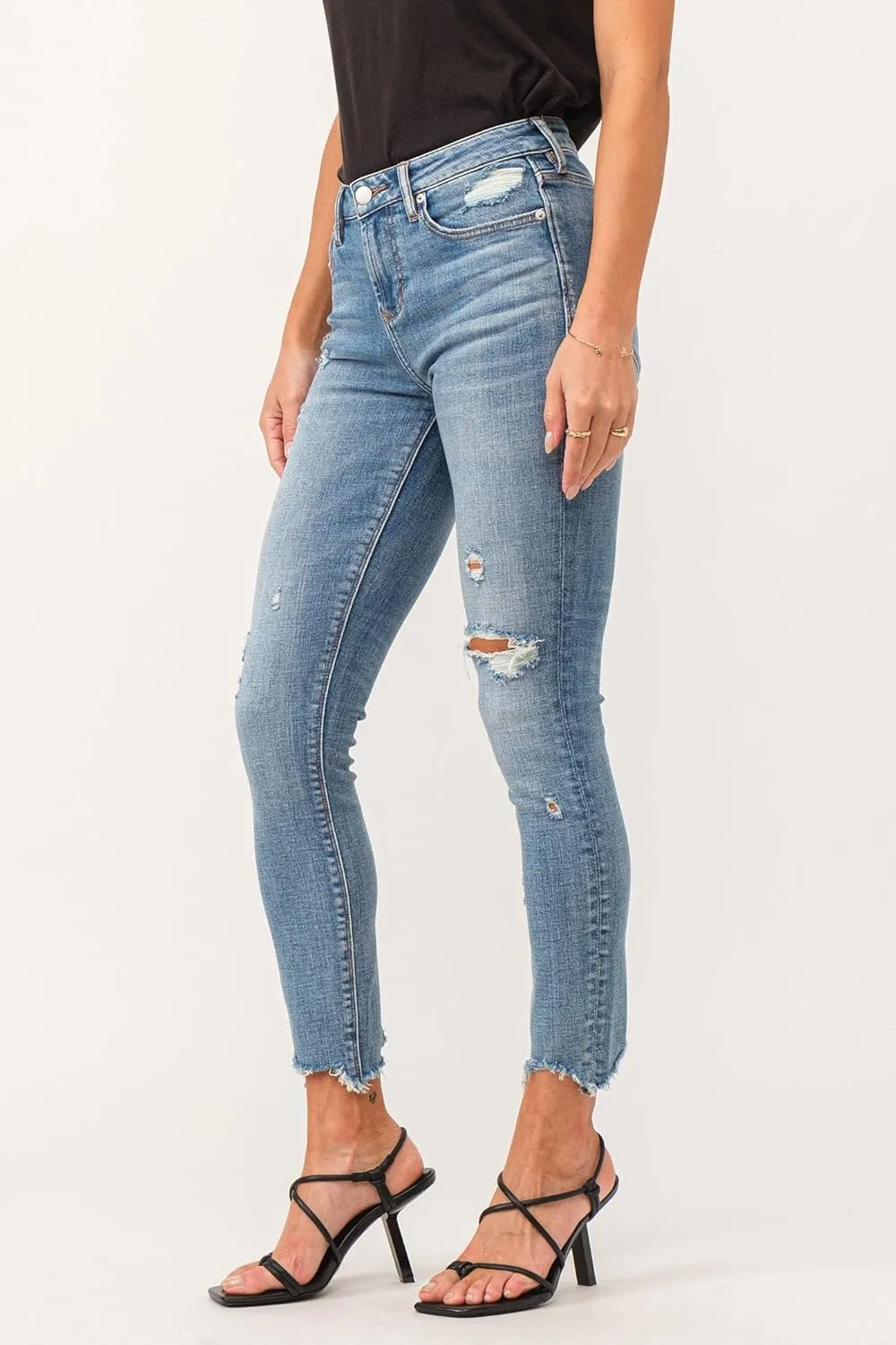 DEAR JOHN Gisele Women's Skinny Jeans Mid Rise Mid-Waisted Classic Comfort