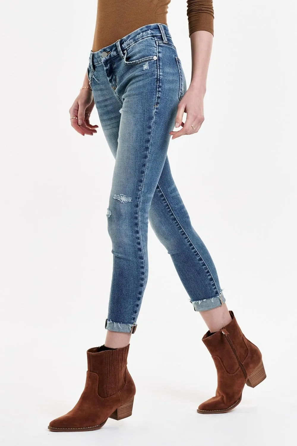 DEAR JOHN Joyrich Women's Jeans Skinny Leg Mid Rise