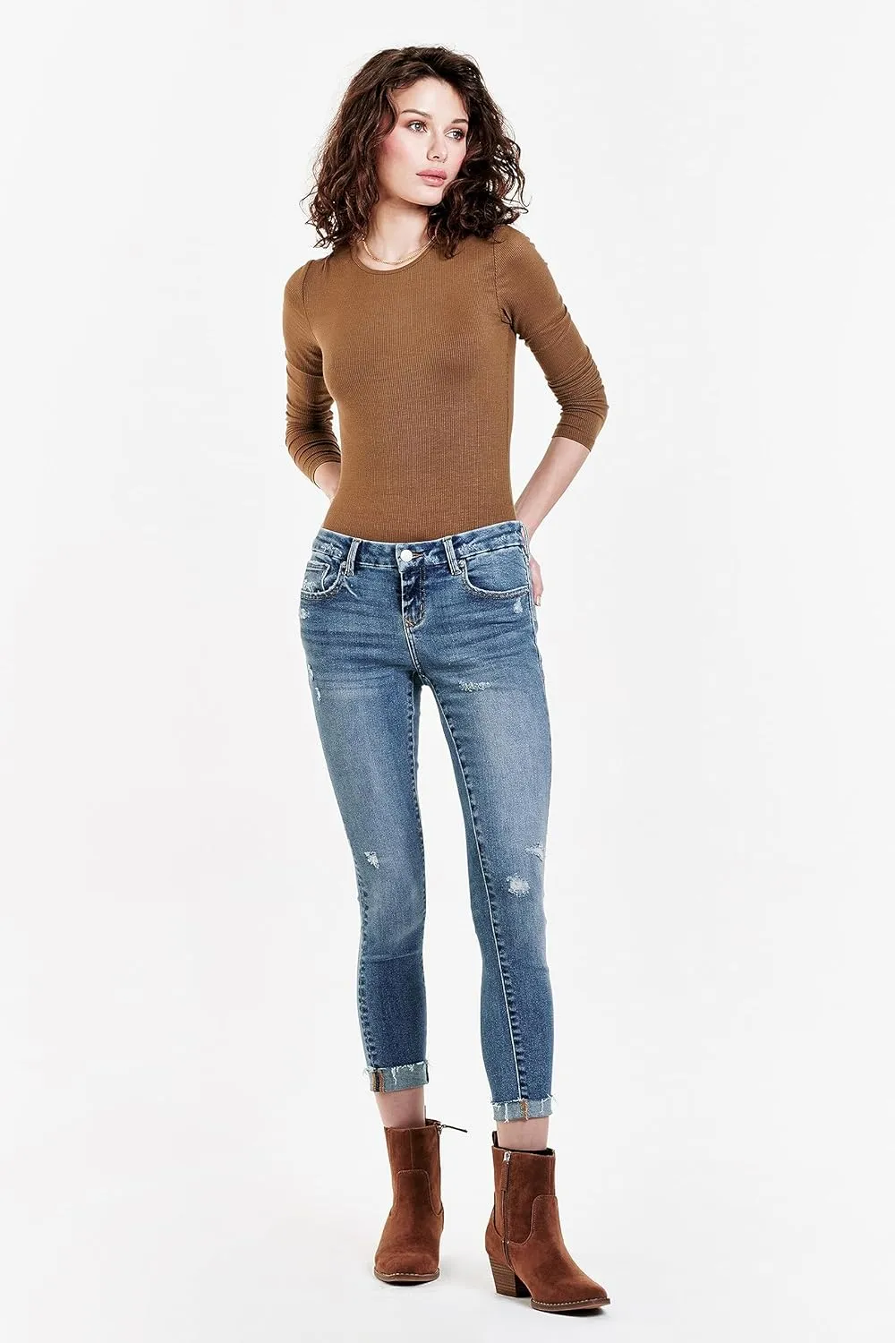 DEAR JOHN Joyrich Women's Jeans Skinny Leg Mid Rise