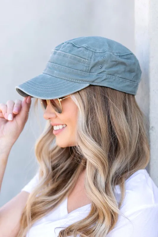 Denim Baseball Cap Distressed-Cadet Ball Cap-Hat