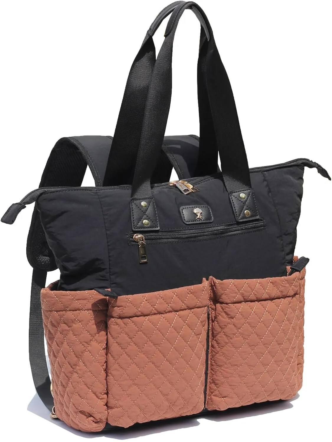 Diaper Tote Bag Totepack Backpack 2 in 1 for Women Multifunctional Large Capacity with Insulated Pockets Travel