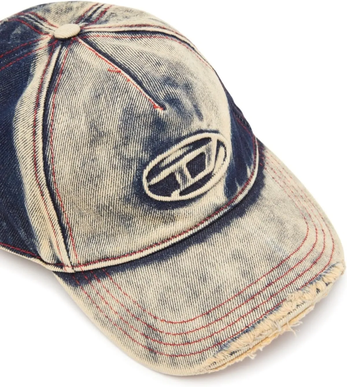 Diesel SEYMON Baseball Cap in Treated Denim