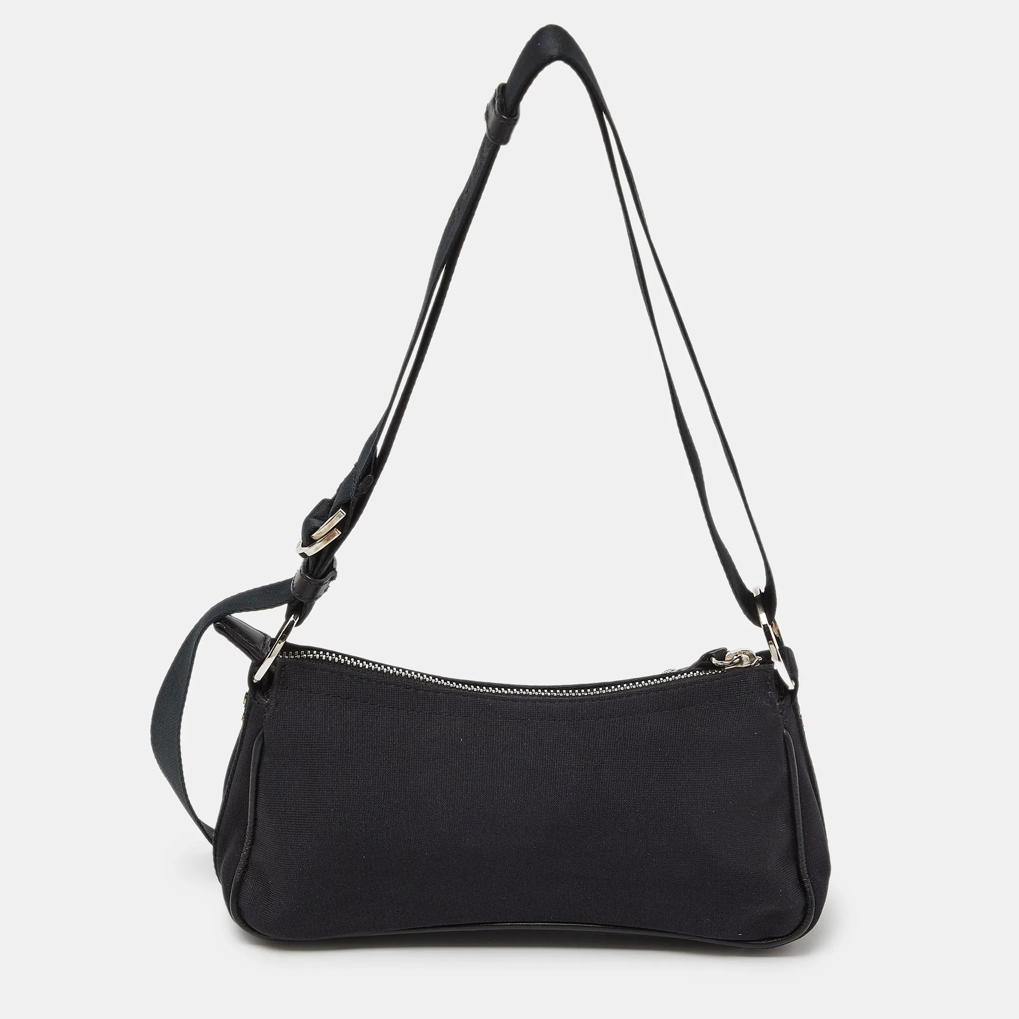 DIOR Black Canvas and Leather Hardcore Shoulder Bag