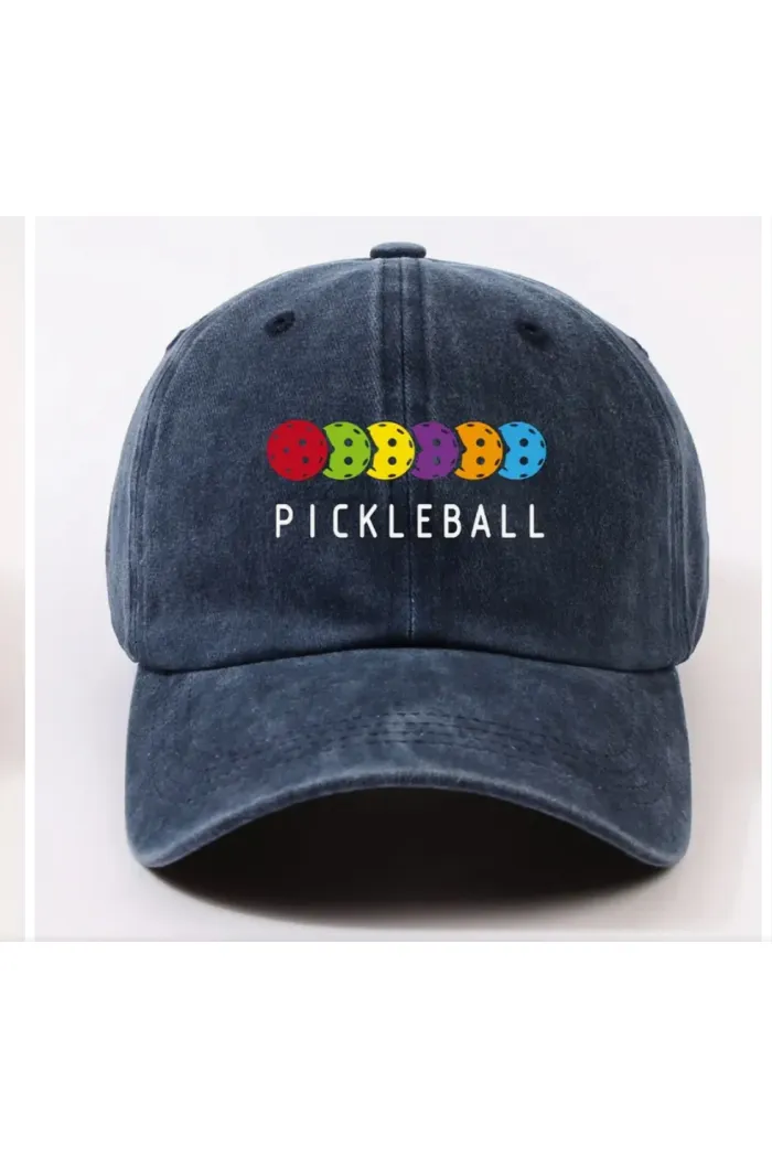 Distressed Blue Pickleball Hat