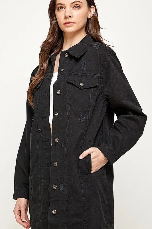 Distressed Denim Jacket