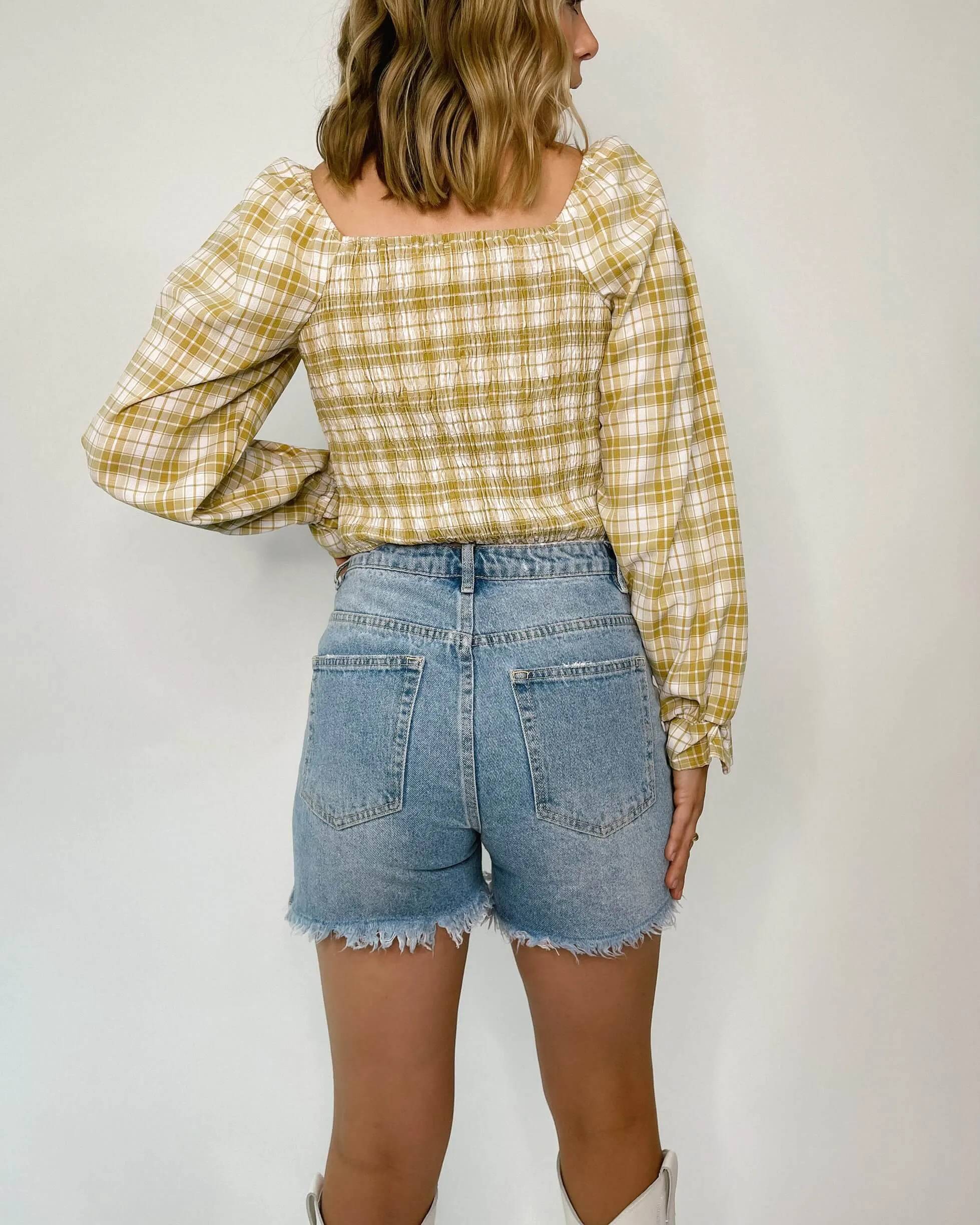 Distressed Denim Shorts