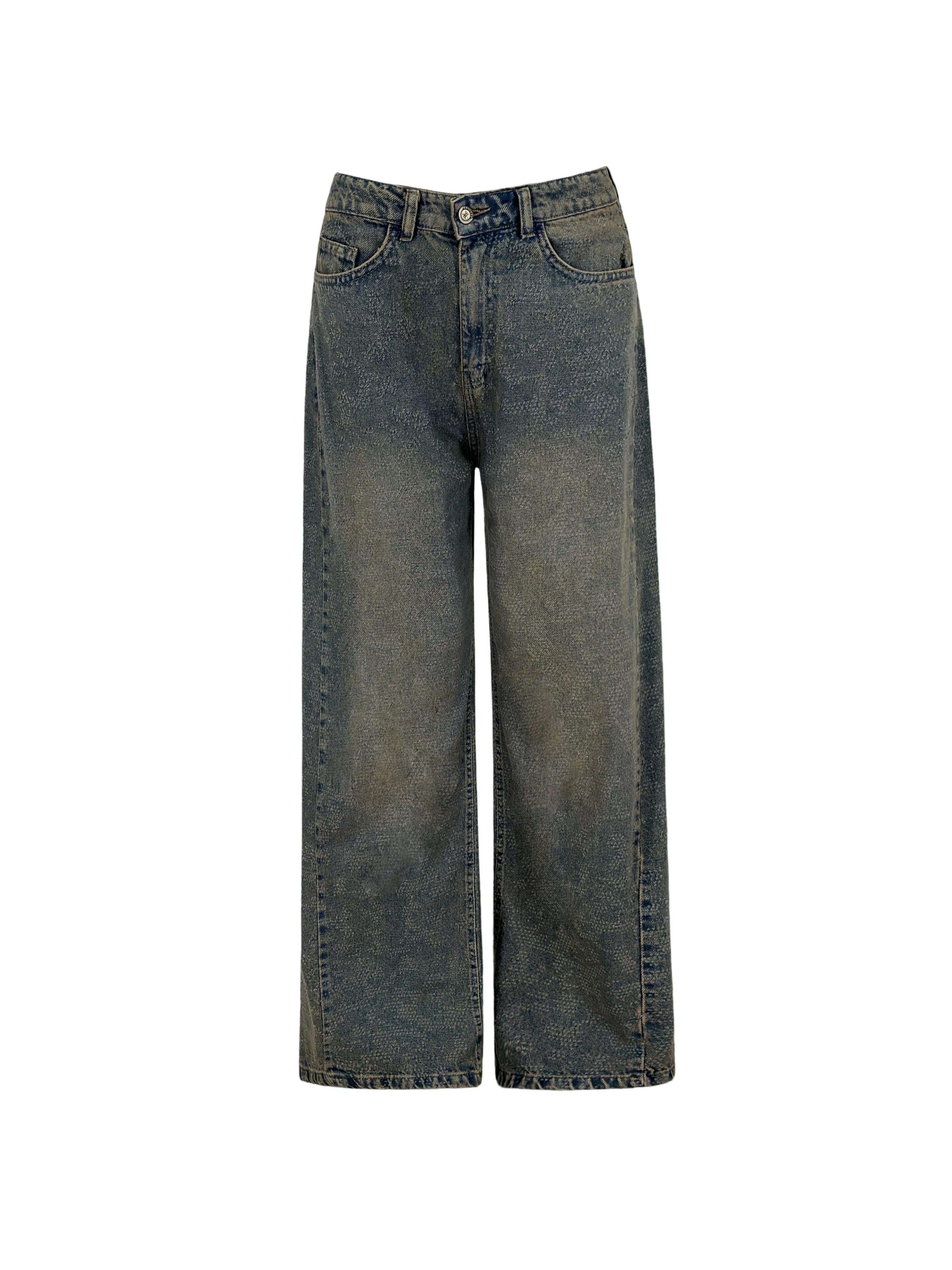 Distressed Wide Denim