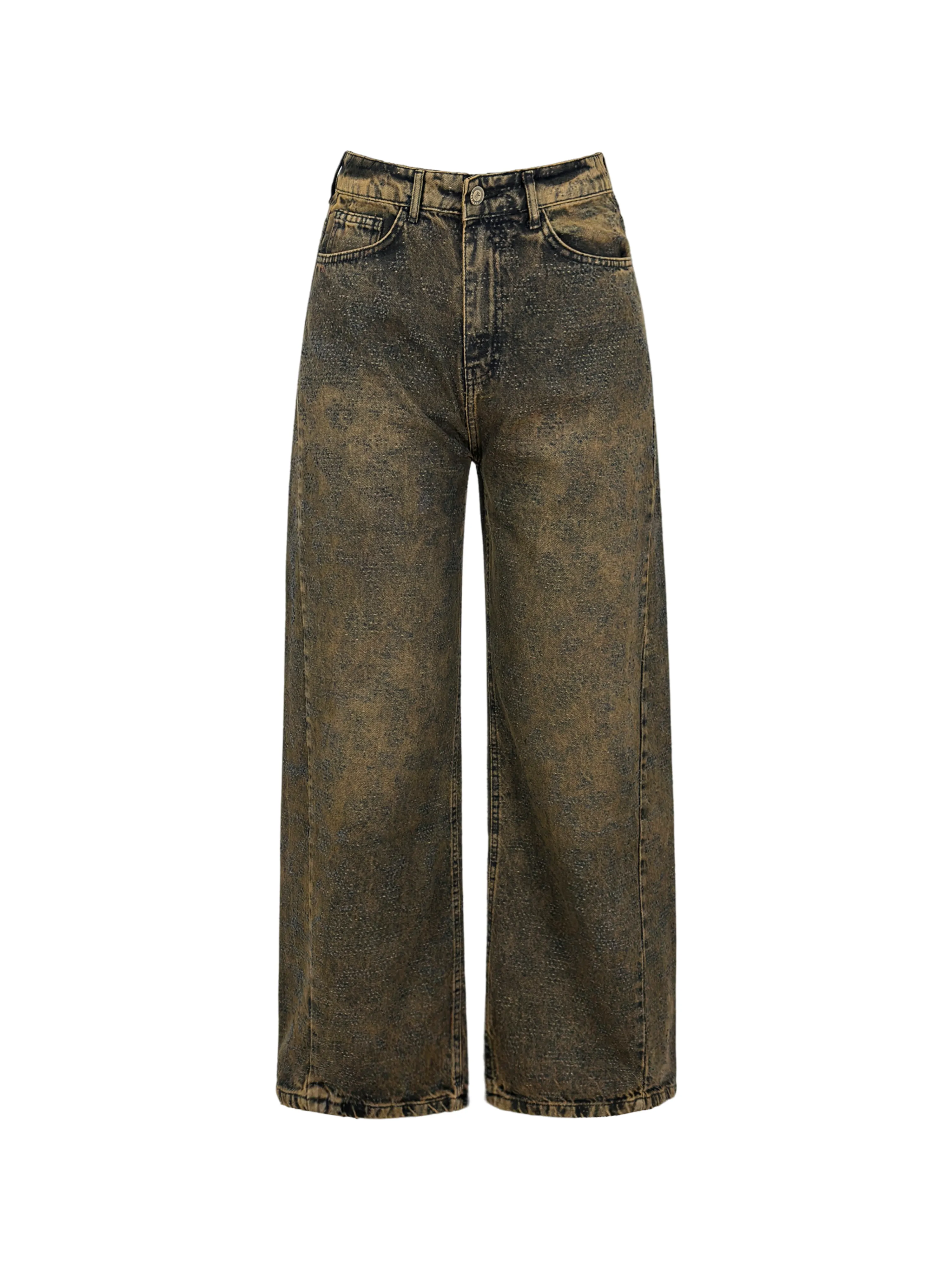 Distressed Wide Denim