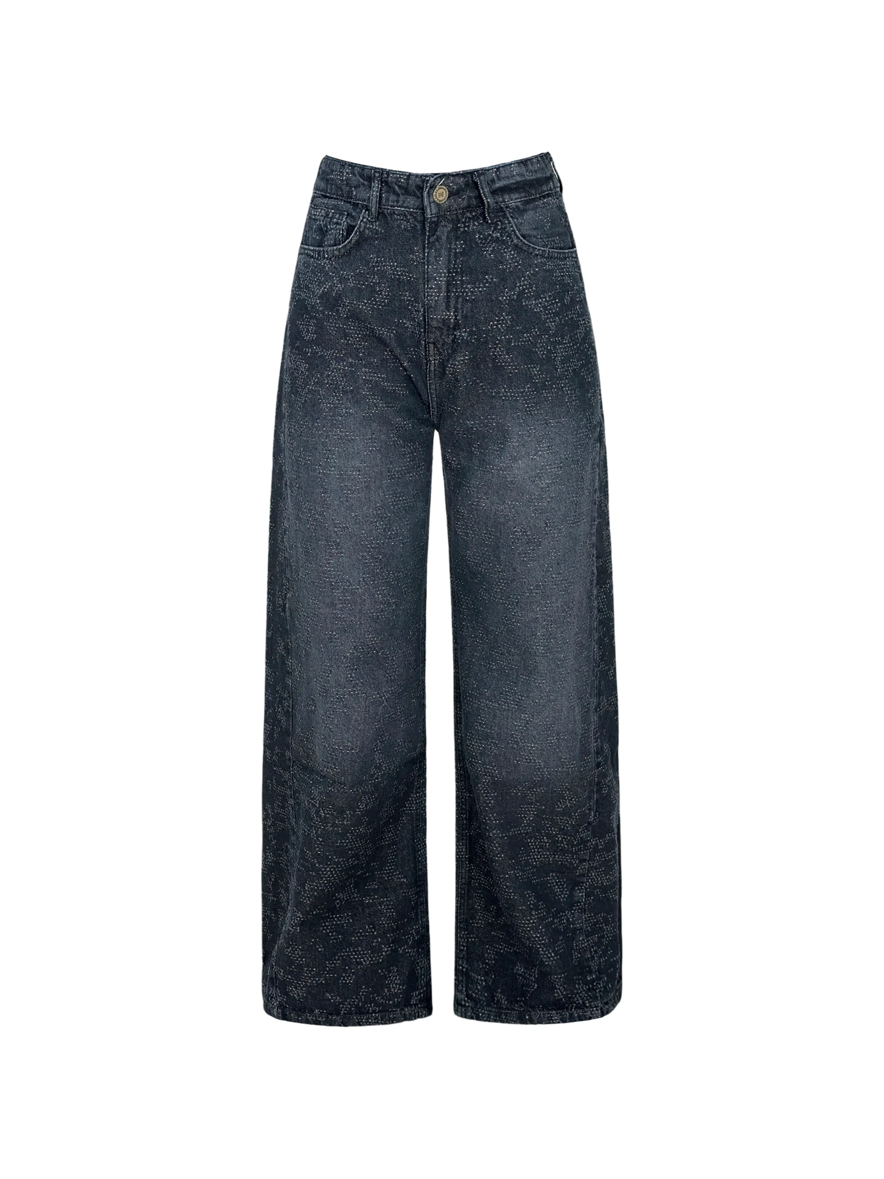 Distressed Wide Denim