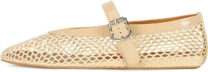 Divanne Ballet Flats for Women, Leopard Ballerina Shoes Crystal-Embellished Mary Jane Flats Mesh Flat Shoes