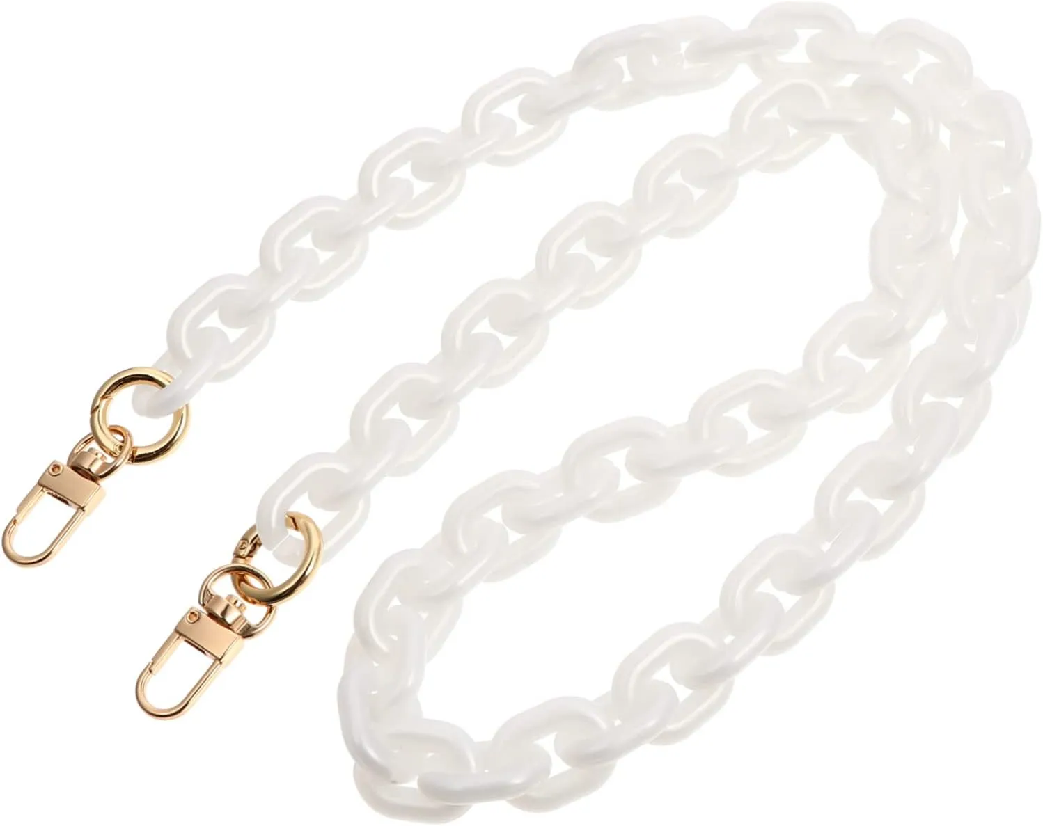 DIYEAH Luxurious Acrylic Bag Chain Handbag Chain Purse Metal Buckles Shoulder Bag Strap for