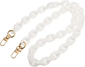 DIYEAH Luxurious Acrylic Bag Chain Handbag Chain Purse Metal Buckles Shoulder Bag Strap for