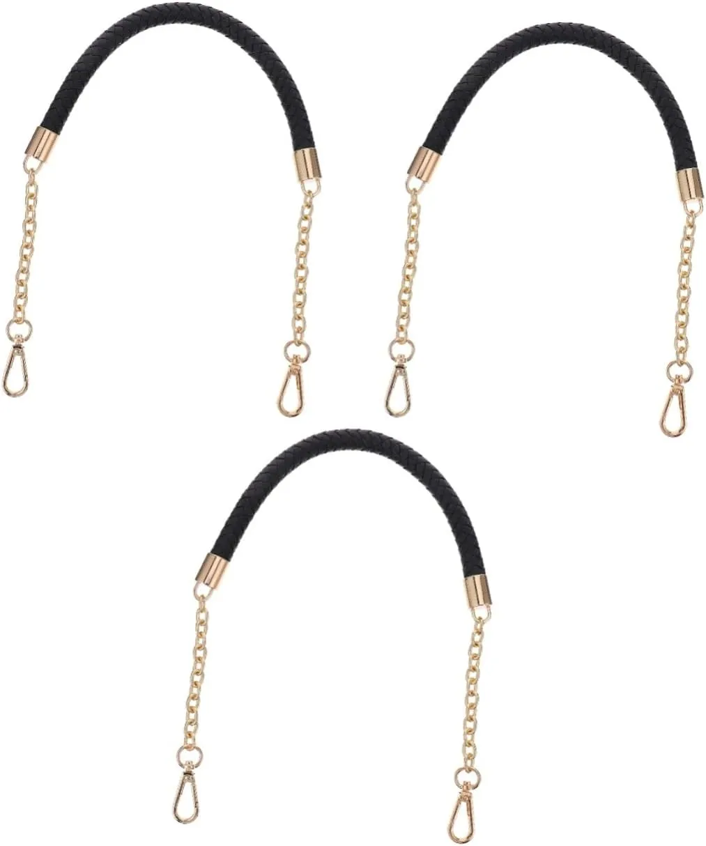 DOITOOL 3pcs Elegant Leather Bag Strap Replacement Strap Bag Decor DIY Shoulder Strap for Women